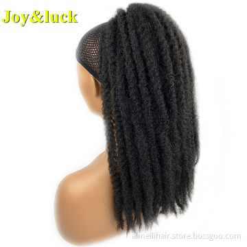 Wholesale Price Ponytail Wig For Women Afro Kinky Curly Puff Hair Extensions Short Black Wrap Around Crochet Drawstring Ponytail